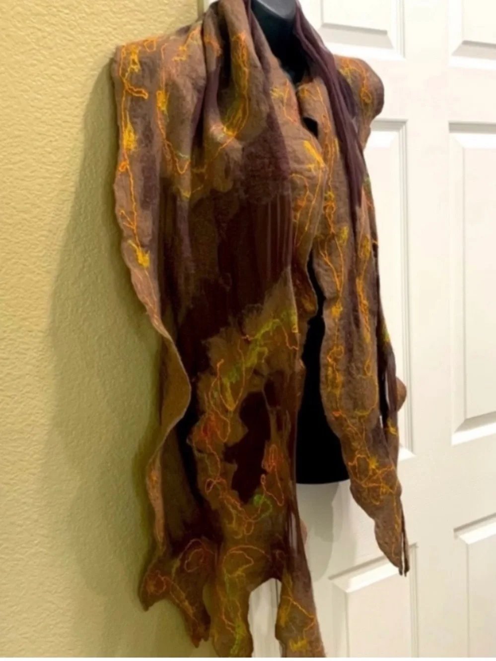 Design Wool&Silk scarf hand crafted
